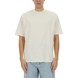 AMISH Men's Crew Neck Cotton T-Shirt Men WHITE T-Shirts